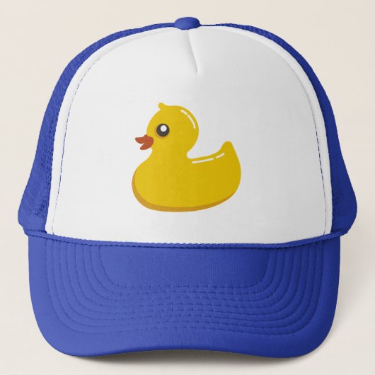 Cute Rubber Ducky/Blue Bubbles Trucker Pet (Voorkant)