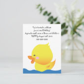 Cute Rubber Ducky Boy Invitation Anniversaire (Debout devant)