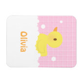 Cute Rubber Ducky in douche voor meisjes Magneet (Horizontaal)