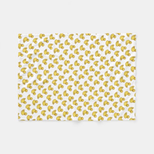 Cute Rubber Ducky Pattern Fleece Deken (Voorkant (Horizontaal))
