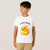 Cute Rubber Ducky Shirt with Customizable Text (Voorkant volledig)