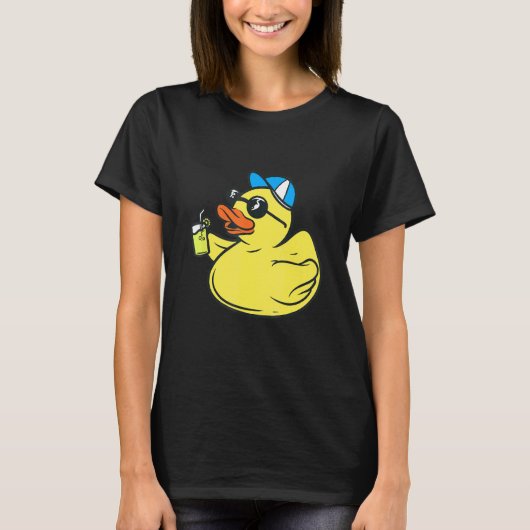 Cute Rubber Ducky Sunbril - Summer Party Duck T T-shirt (Voorkant)