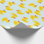 Cute Rubber Ducky Wrapping Paper Cadeaupapier (Hoek)