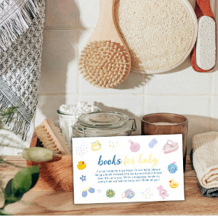 Cute Rubber Eend Bad Tijd Boeken Voor Baby Shower Informatiekaartje