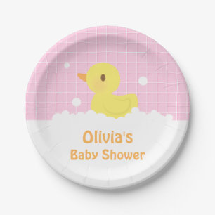 Cute Rubber Eendje Baby Shower Feest Artikelen Papieren Bordje
