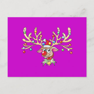 Cute Rudolf Reindeer avec les Invitations de Noël