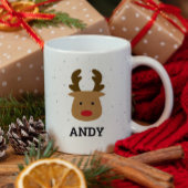 Cute Rudolph Nom personnalisé Mug