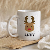 Cute Rudolph Nom personnalisé Mug
