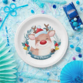 Cute Rudolph Papieren Bordje (Feest)