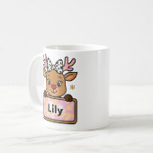 Cute Rudolph Reindeer Christmas Mug for Kids (Devant gauche)