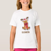 Cute Rudolph reinherder met kerstmis T-shirt (Voorkant)