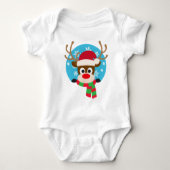 Cute Rudolph the Red Nose Reindeer | Baby Bodysuit (Voorkant)
