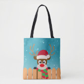Cute Rudolph the Red Nose Reindeer | CANVAS TAS (Voorkant)