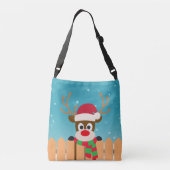 Cute Rudolph the Red Nose Reindeer | Crossbody Bag Tas (Achterkant)
