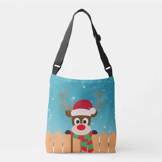 Cute Rudolph the Red Nose Reindeer | Crossbody Bag Tas (Voorkant)