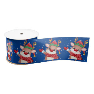 Cute Rudolph The Red Nose Reindeer Kerstmis Lint