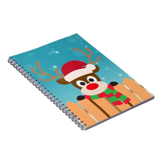 Cute Rudolph the Red Nose Reindeer | NOTITIEBOEK (Rechterzijde)
