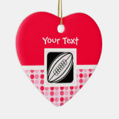 Cute Rugby Keramisch Ornament (Rechts)