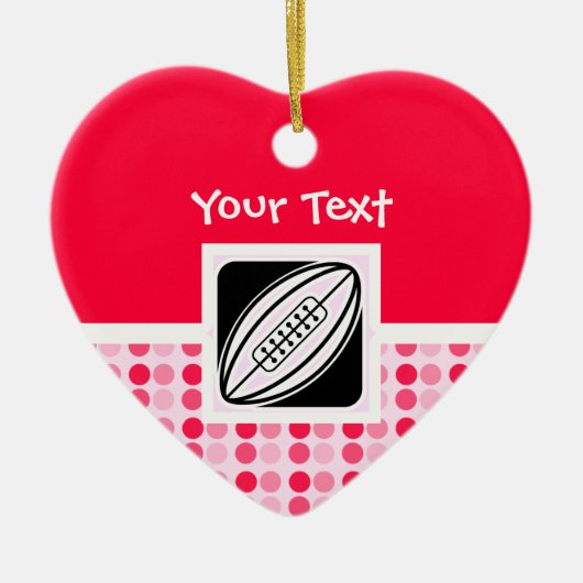 Cute Rugby Keramisch Ornament (Voorkant)