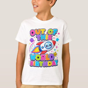 Cute Ruimteschip T-Shirt voor Kinderverjaardag