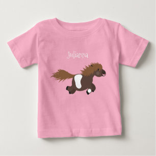 Cute run Shetland pony illustration