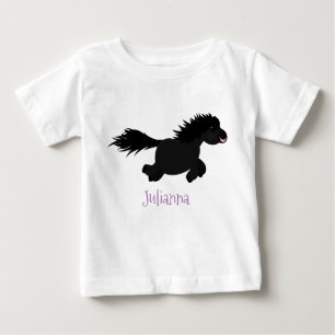 Cute run Shetland pony illustration