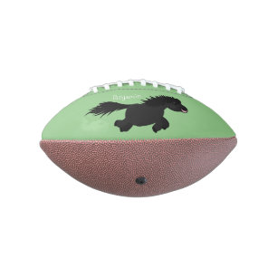 Cute run Shetland pony illustration American Football