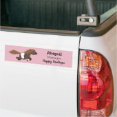 Cute run Shetland pony illustration Bumpersticker (Op Truck)