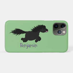 Cute run Shetland pony illustration iPhone 11 Pro Hoesje