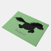 Cute run Shetland pony illustration Deurmat (Schuin)