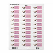 Cute run Shetland pony illustration Etiket (Full Sheet)