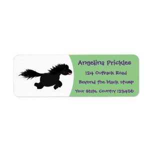Cute run Shetland pony illustration Etiket