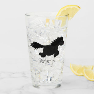 Cute run Shetland pony illustration Glas