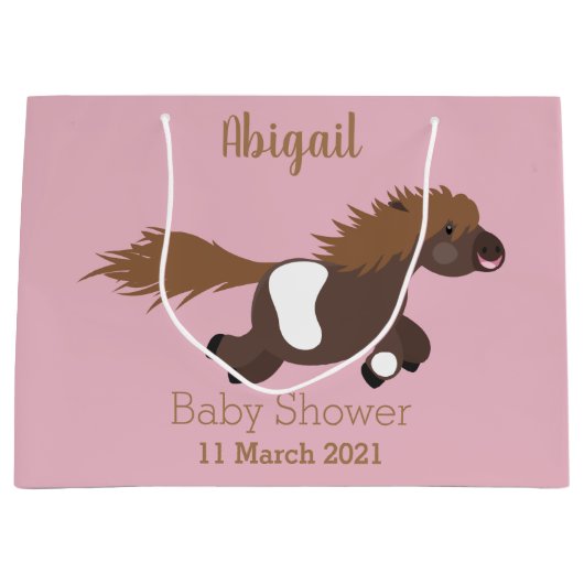 Cute run Shetland pony illustration Groot Cadeauzakje (Voorkant)