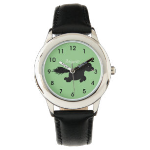 Cute run Shetland pony illustration Horloge