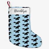 Cute run Shetland pony illustration Kleine Kerstsok (Voorkant)