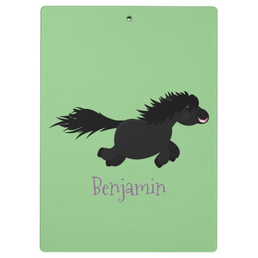 Cute run Shetland pony illustration Klembord (Achterkant)