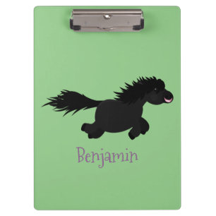 Cute run Shetland pony illustration Klembord