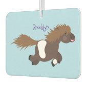 Cute run Shetland pony illustration Luchtverfrisser (Links)
