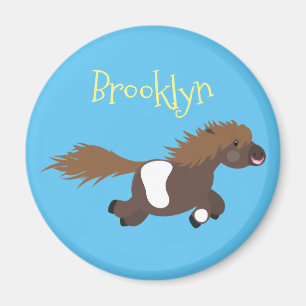 Cute run Shetland pony illustration Magneet