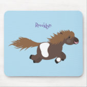 Cute run Shetland pony illustration Muismat (Voorkant)