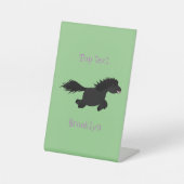 Cute run Shetland pony illustration Reclamebord Met Voetstuk (Voorkant)