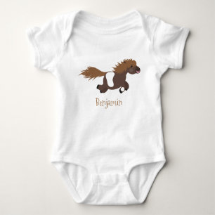 Cute run Shetland pony illustration Romper