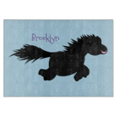 Cute run Shetland pony illustration Snijplank (Voorkant)