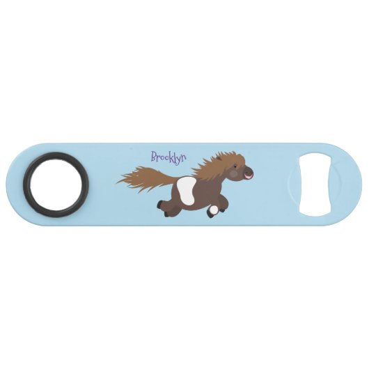 Cute run Shetland pony illustration Speed Flessenopener (Voorkant (Horizontaal))