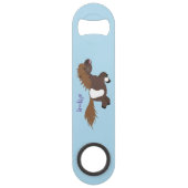Cute run Shetland pony illustration Speed Flessenopener (Voorkant)