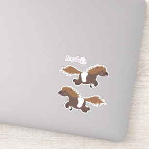 Cute run Shetland pony illustration Sticker