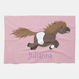 Cute run Shetland pony illustration Theedoek