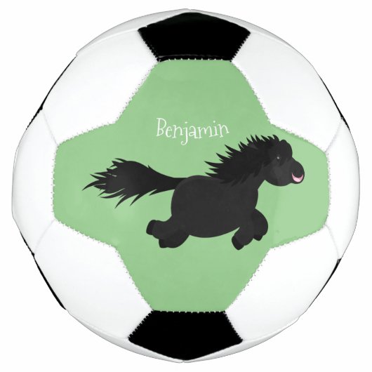 Cute run Shetland pony illustration Voetbal (Voorkant)