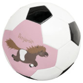 Cute run Shetland pony illustration Voetbal (Drie kwart)